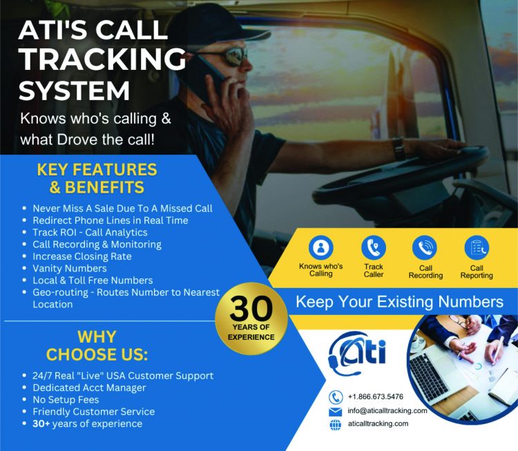 ATI Call Tracking Benefits for Semi Dealers.